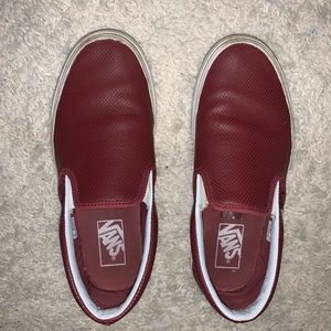 Burgundy Slip on Vans